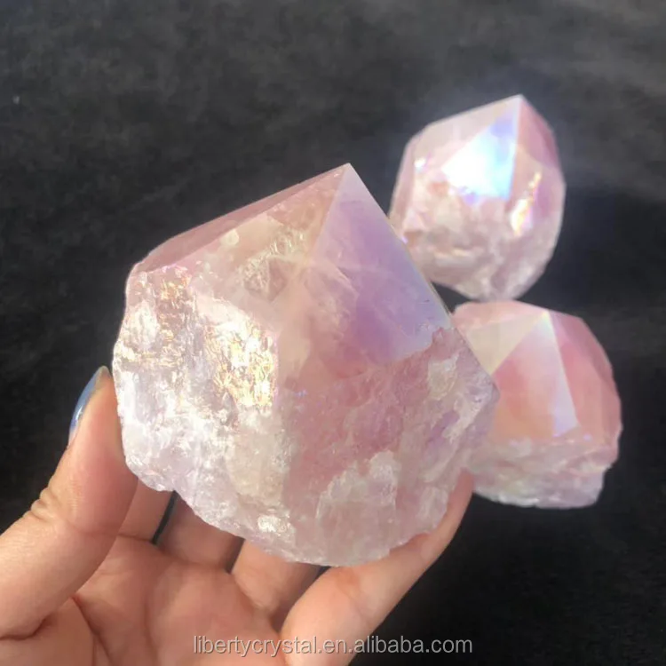 rose angel aura quartz