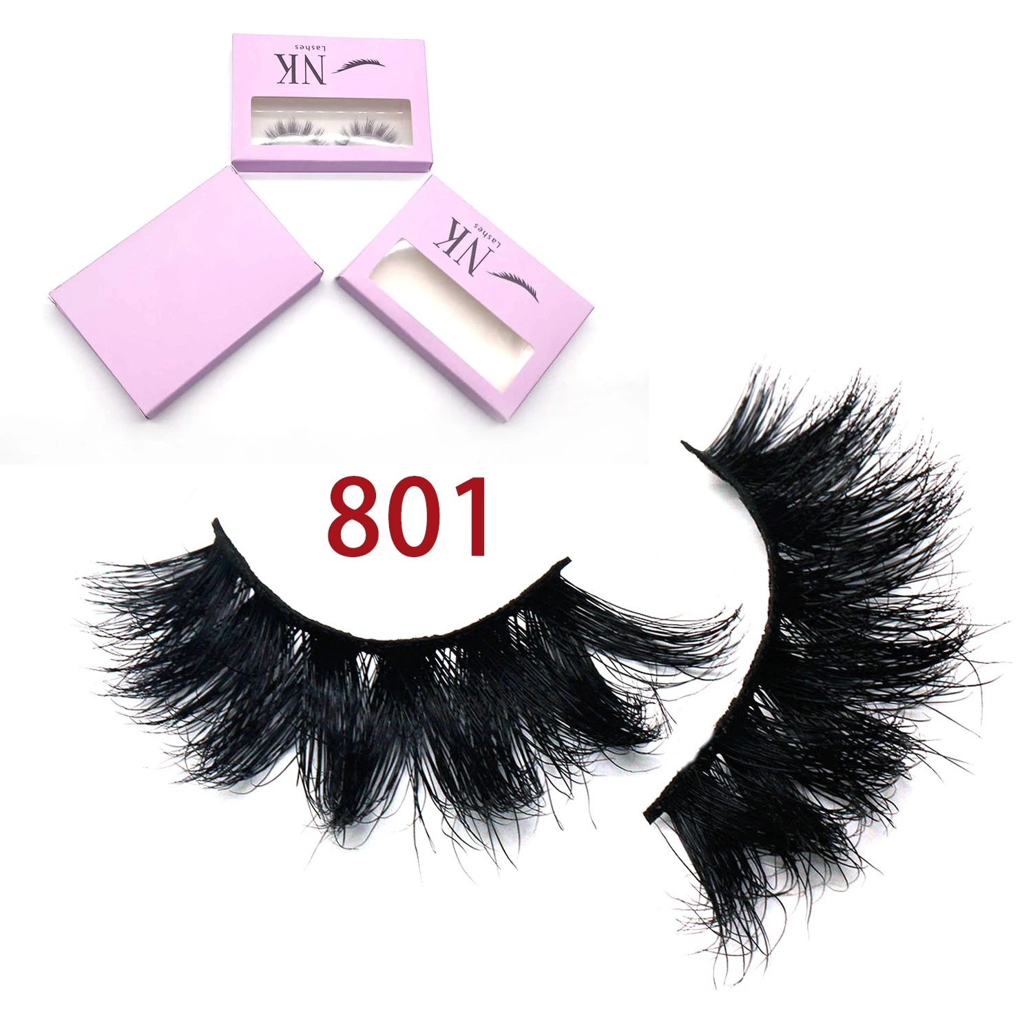 

801-816L high quality luxury fluffy 25mm super long mink lashes wholesale 3d in full strip eyelash vendor 3d mink long 25mm las