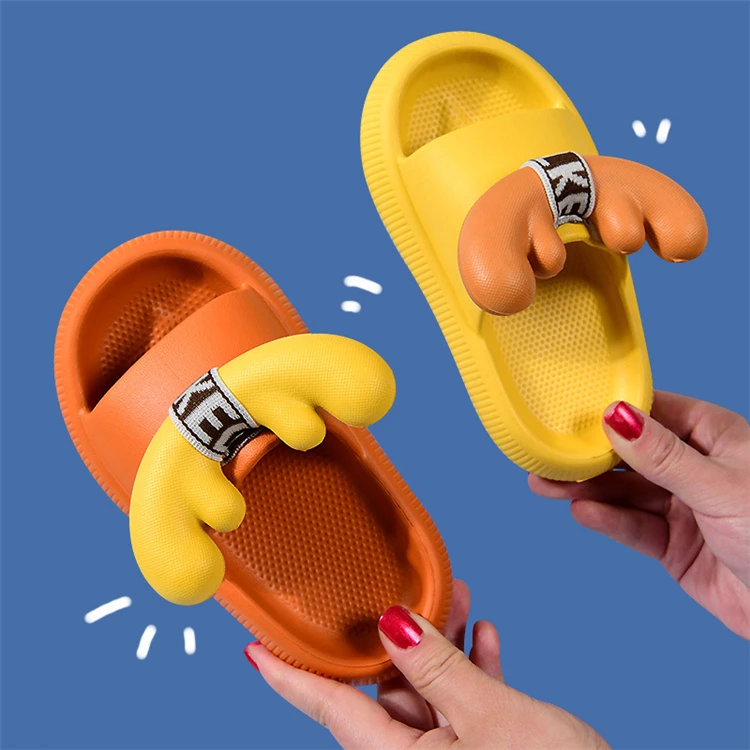 

New Arrival Lovely Cartoon Dog Soft Bottom Breathable Kids Women Men's Slippers, As picture