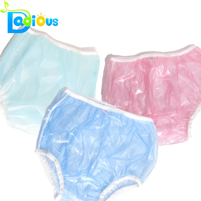 

Instock PVC Pants In Adult Diapers Plastic Pants Adult Baby ABDL PVC For Cloth Diaper, Blue,pink,green