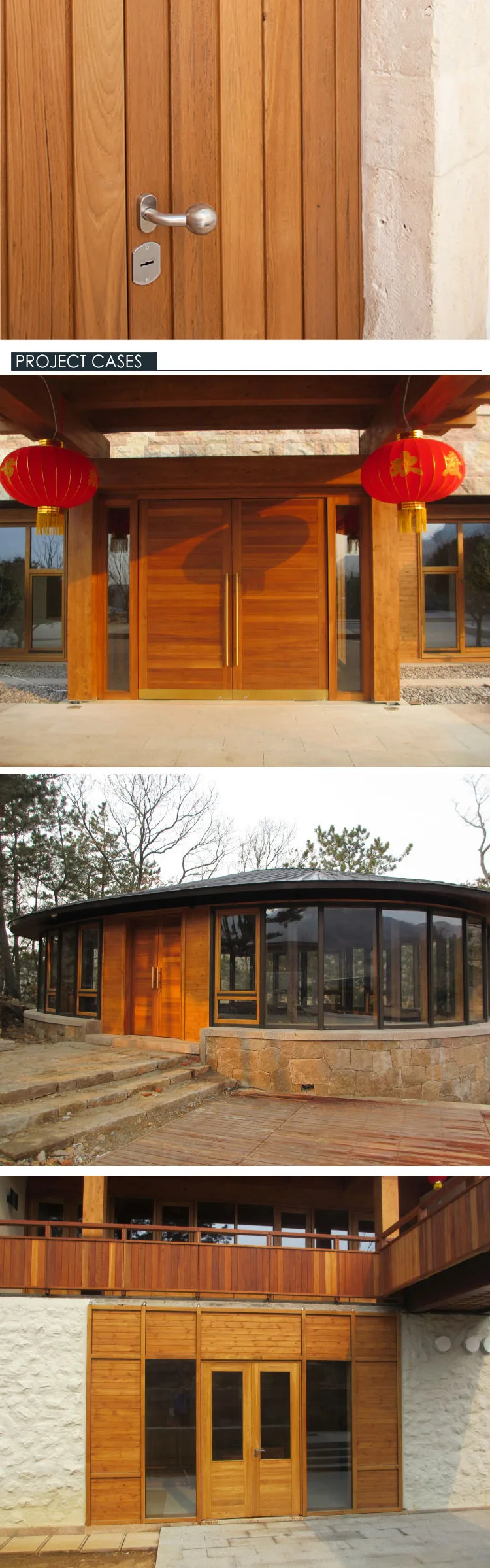 Manufactory direct double door home entrance front designs design