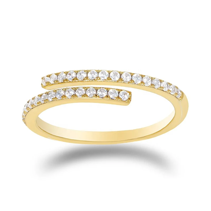 ROXI INS Simple Style Single Row Diamond Ring Open Temperament Wild Ladies Ring