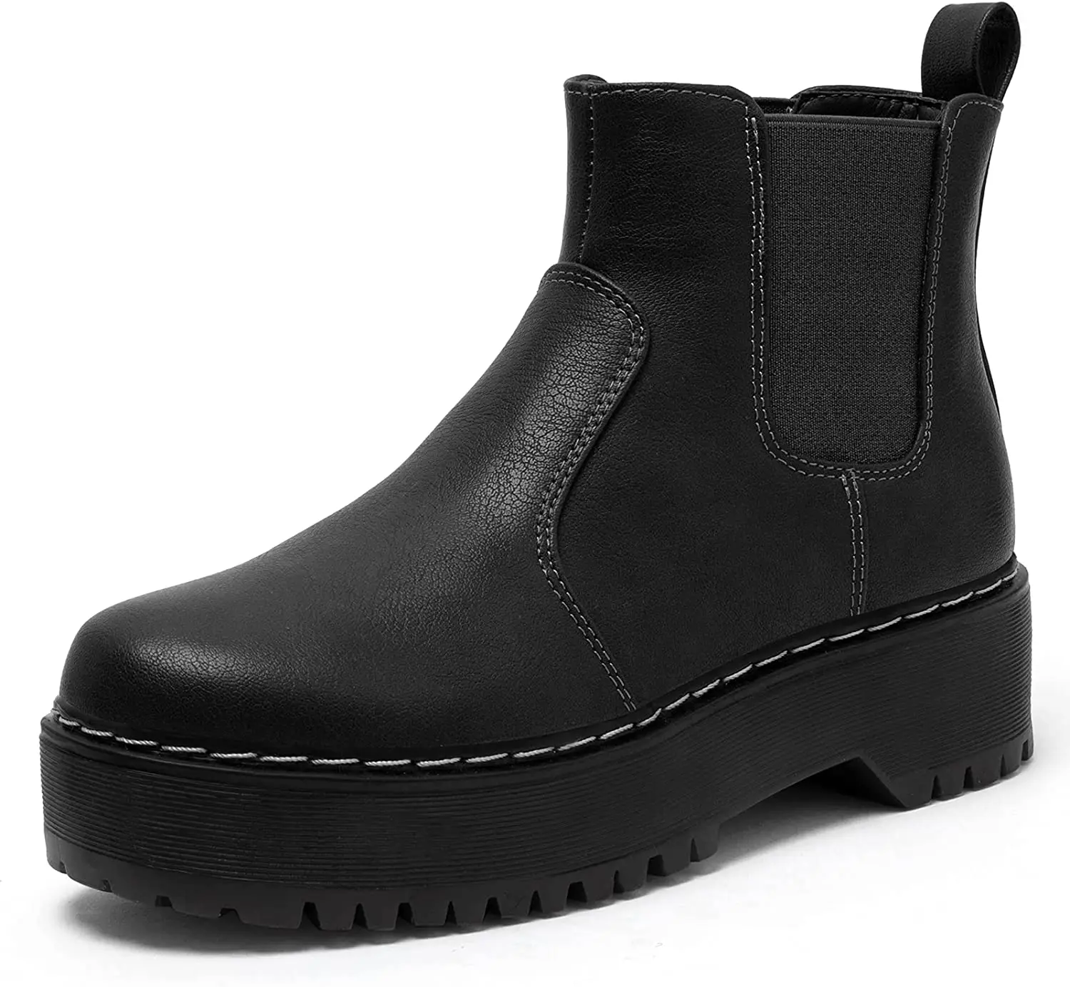 

Fashion Woman No Lace Outdoor Walking Down Boots in Winter, Black brown white