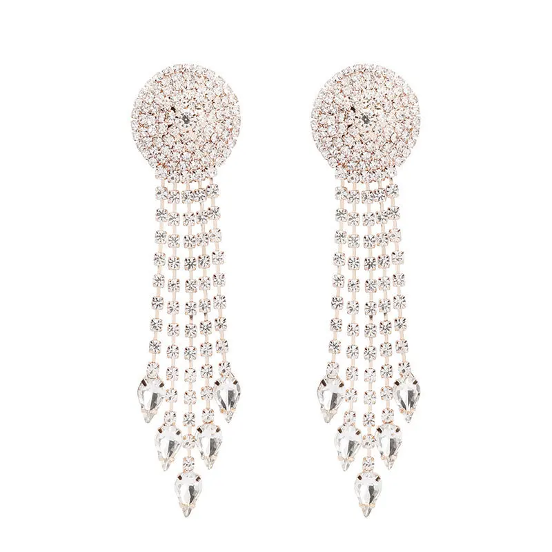 

Hot Selling Full Diamond Luxury Rhinestone Silver Needle Alloy Plated Aretes Brincos Square Earrings For Women 2021, Gold and silver