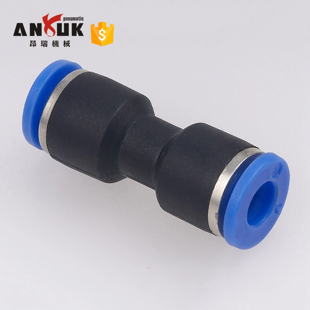 

Factory direct black straight through one button pneumatic quick coupling