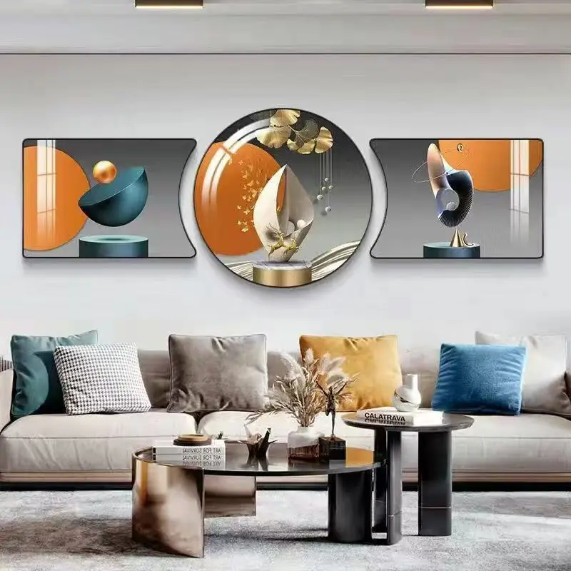350CM Set3   Hanging Paintings Wall Decoration Living Room TV Sofa Background Crystal Home Wall Decor Dropshipping