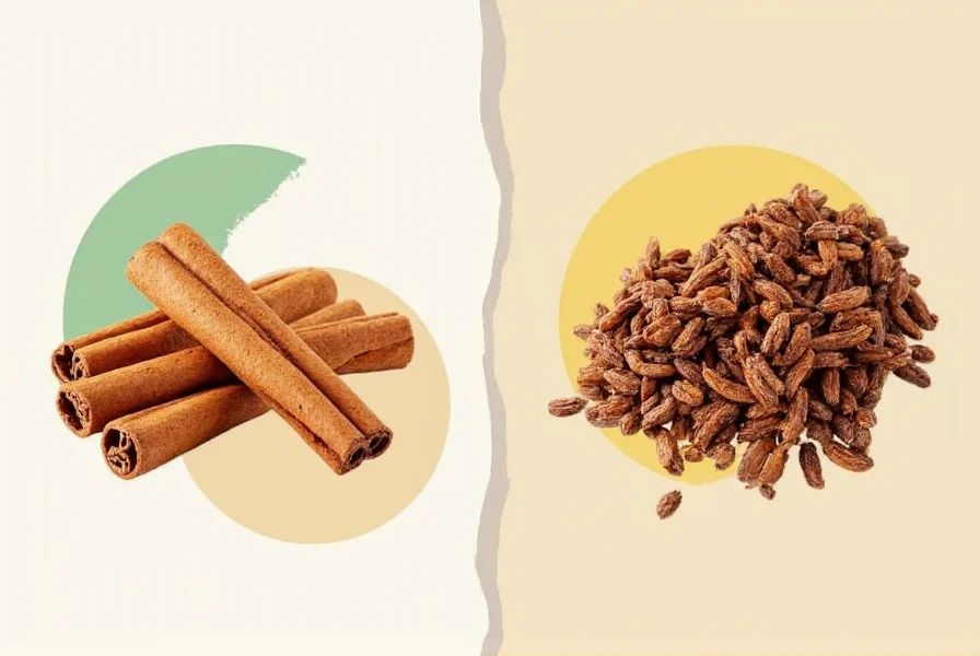 Ground Cinnamon and Ground Canela Side by Side