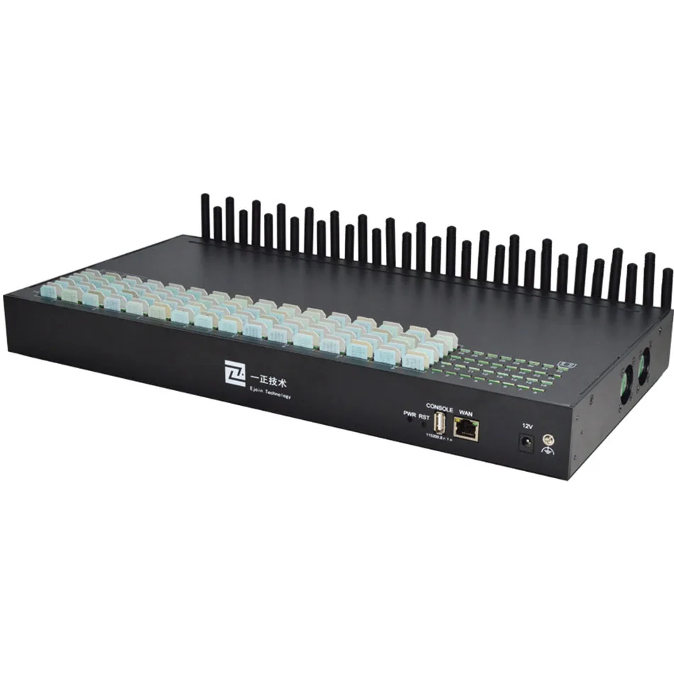 

32 port 128 gsm sim slots bulk sms/mms modem box support http smpp api, Black