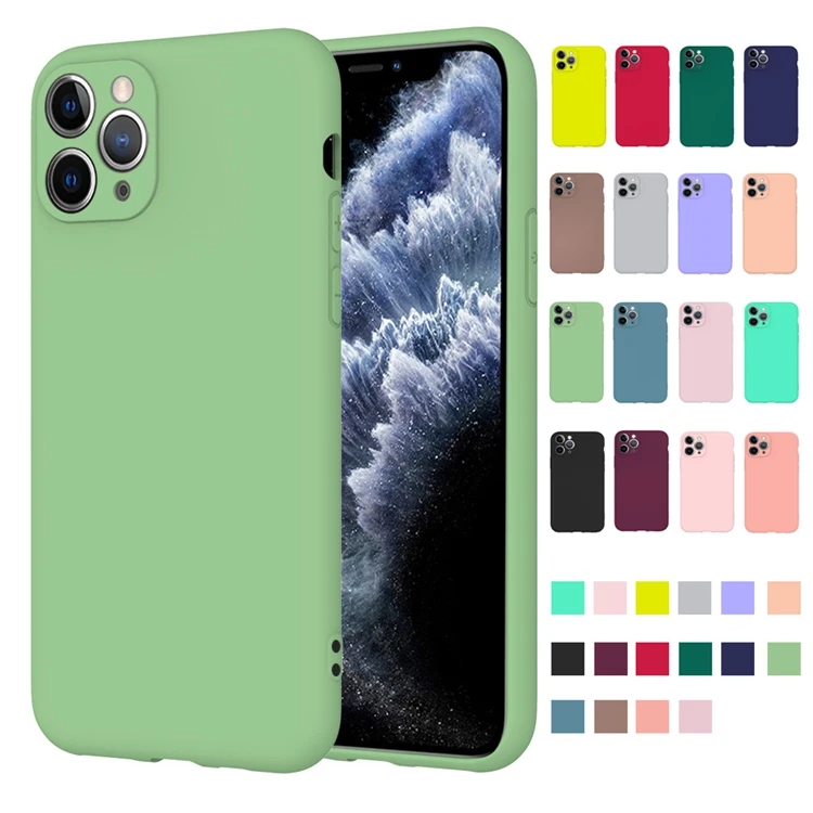

Custom Wholesale Soft Matte Shockproof Anti-knock Candy Color Premium Silicon TPU Cell phone case for iPhone 11 Pro Max, 16 different colors