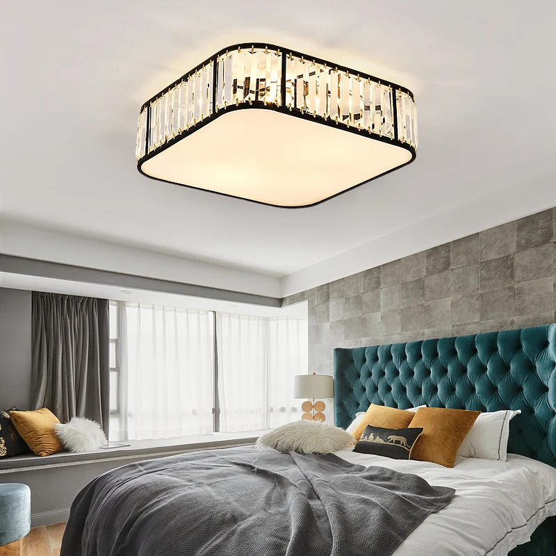 Latest modern design home decoration aluminum crystal led ceiling lamp