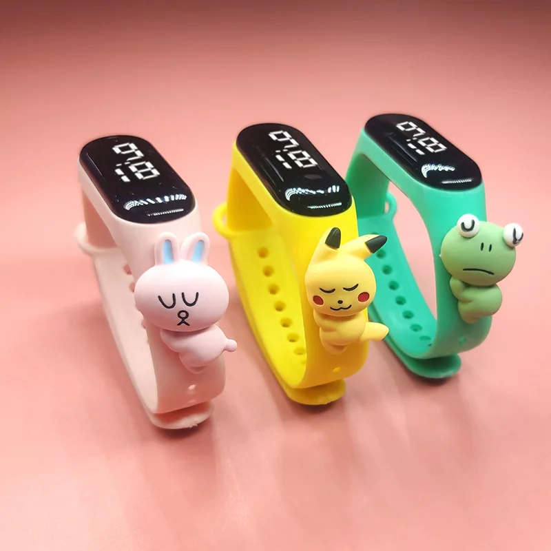 

Hot Spot New Sleeping Cartoon Doll Watch LED Children Student Luminous Touch Bracelet Watch