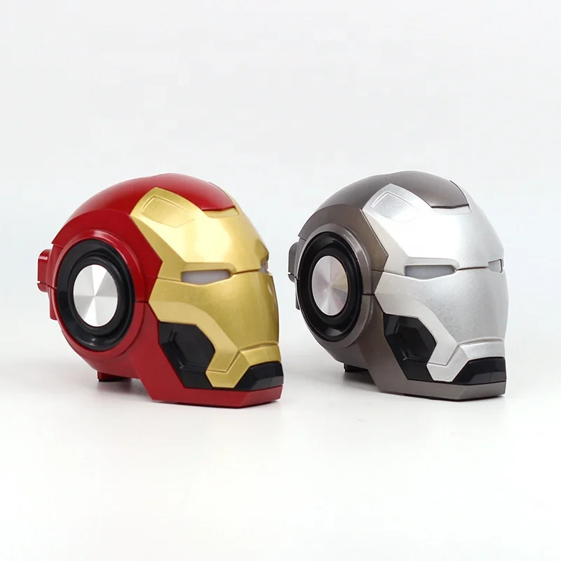 

Amazon 2019 Hot Sell Iron Man Wireless Speaker Support TF Card Radio 1200mAh Battery Portable Speaker