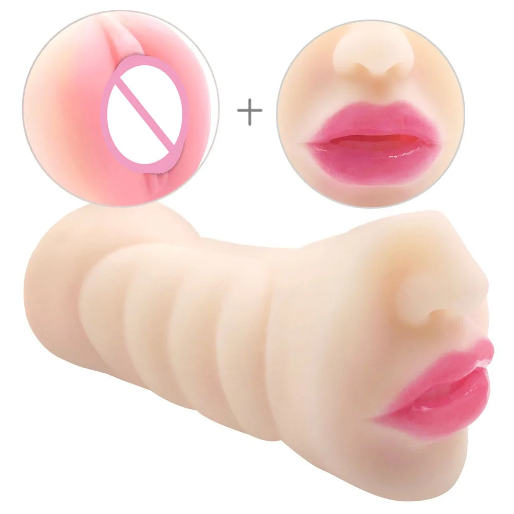 Wholesale Wholesale double head soft silicone aircraft cup sex toys for man Vagina and oral sex male masturbation homemade masturbator From m.alibaba pic