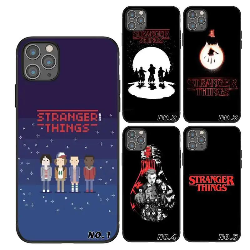 

American TV series "Stranger Things" prints high-quality iphone phone case for iPhone 11 11Pro 11Pro Max Case, Black