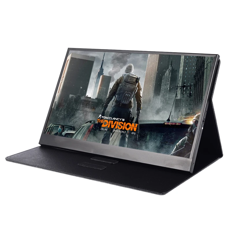 

15.6 inch Portable Monitor HDM 1920x1080 HD IPS Display Computer LED Monitor with Leather Case for PS4 Pro/Xbox/Phone