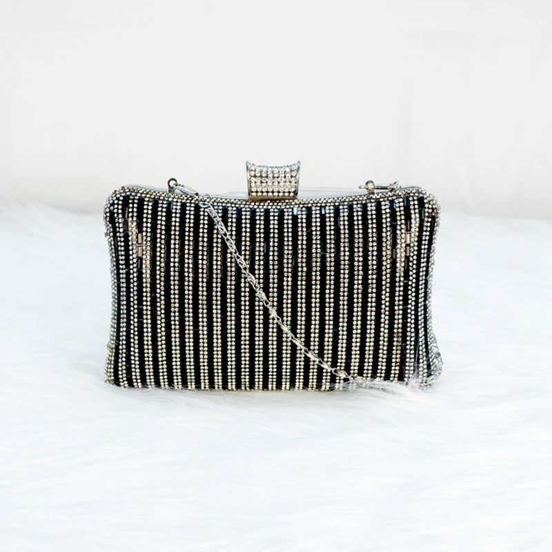 

Rhinestone bag wholesale high level dress bag party luxury tassel pattern shiny sequin handbags clutch bag evening