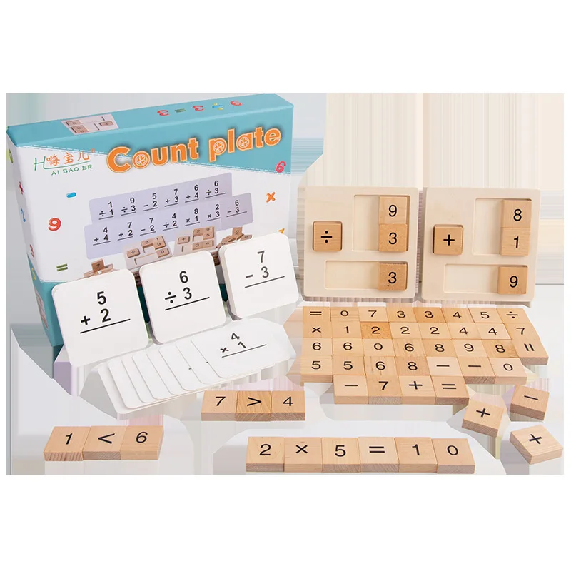 

Hot sale Children Wooden Number Math Calculate Board Montessori Puzzle Kids gift Mathematics Counting Educational Toy