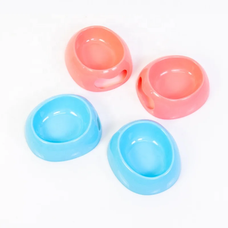 

Pet Products Dog Bowl Plastic Small Size Single Cat Food Water Feeder, As picture