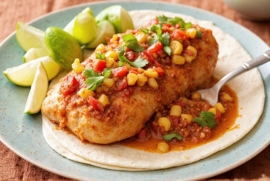 Tacos made with sazon goya chicken, avocado, and salsa