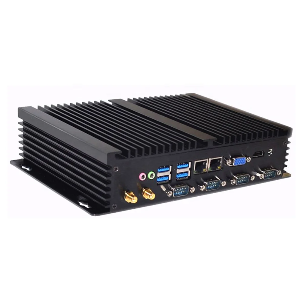 

Fanless Industrial Mini PC In tel Cele ron 1037U/1007U Rugged Micro Computer PC 1DDR3L slot 2Lans 4*COM 4*USB2.0+4USB3.0 HD+VGA