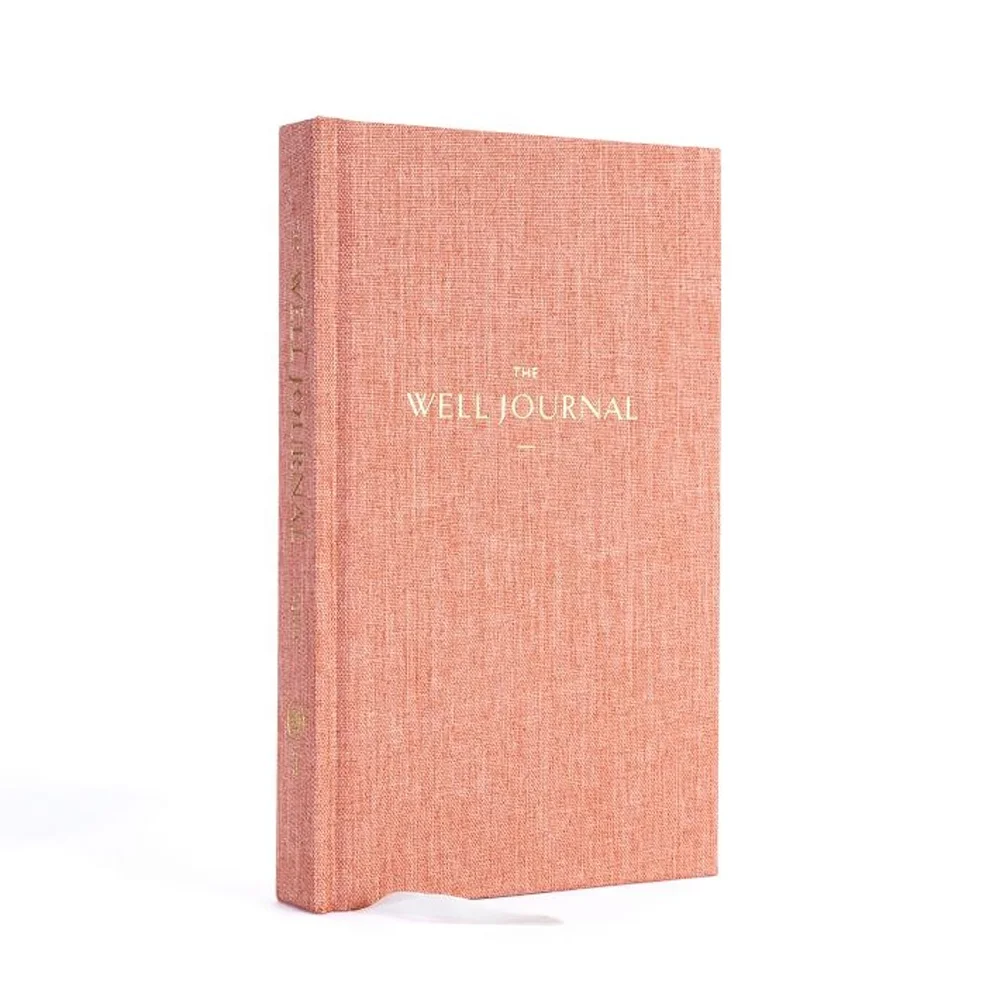 

Custom Wholesale Bulk Hard Cover A5 Pink Linen Well Journal for Self Care Planning & Better Life Work