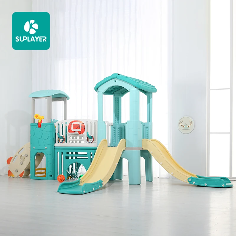 

Baby plastic playhouses children slide toddler outdoor play ground house kids indoor playground equipment sets for kindergarten, As image