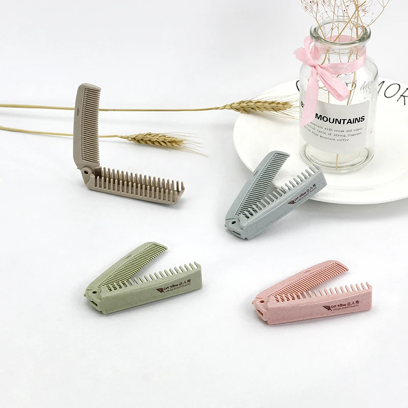 

Wholesale Camping Folding Massage Pocket Comb Plastic Women Mini Hair Travel Comb, Mixed color