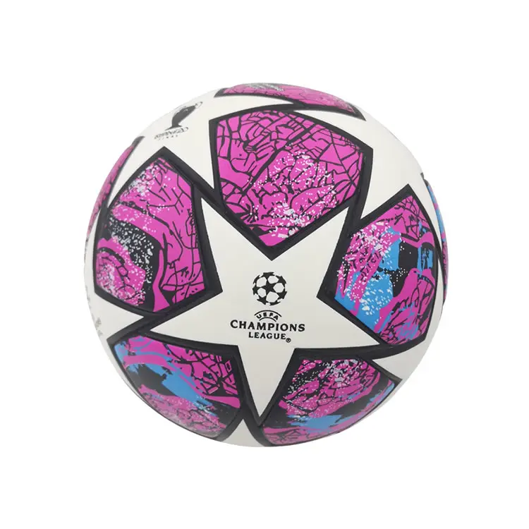 

Dropshipping Match Official Balon De Futbol Sport Products PU Leather Thermal Bonding Training Football Soccer Ball Size 5, Colorful