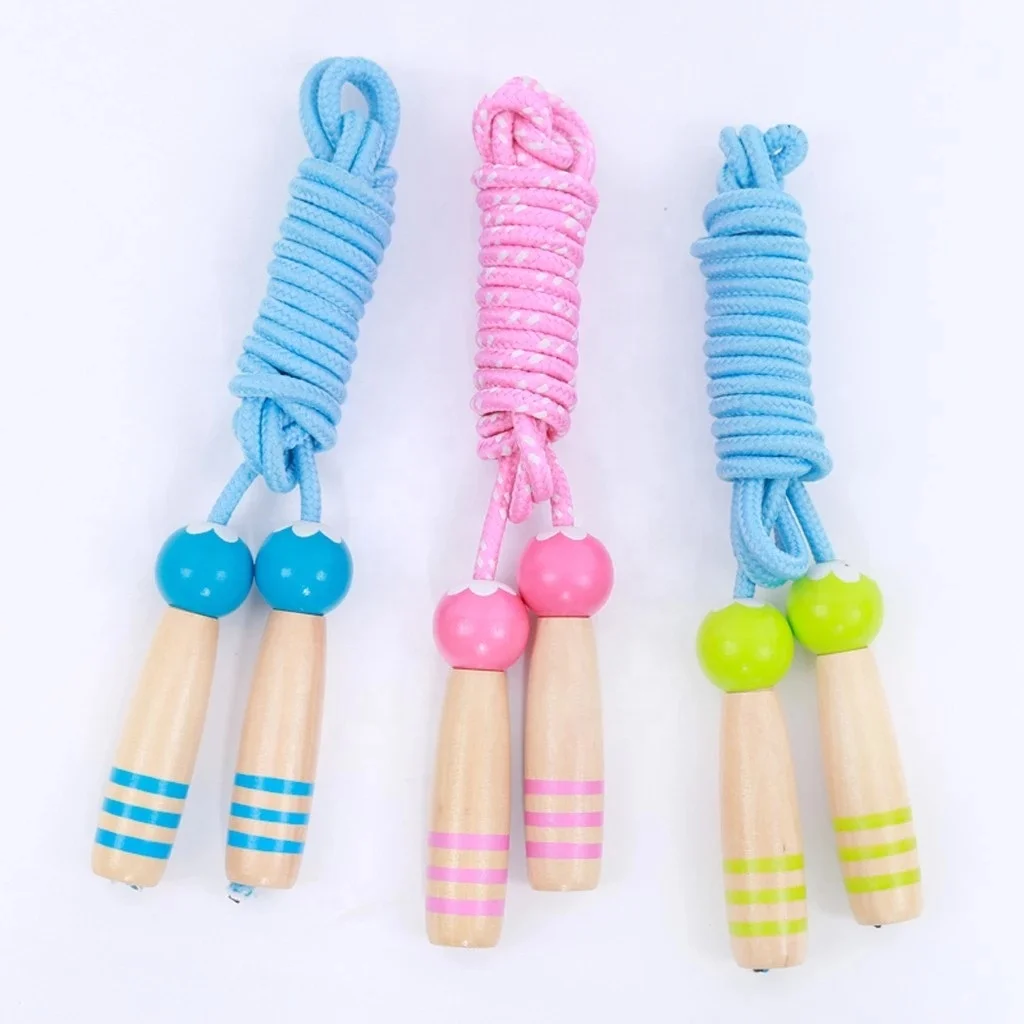 

Children's cartoon animals wooden skipping rope kindergarten school generation people sports skipping fitness skippin, Black yellow