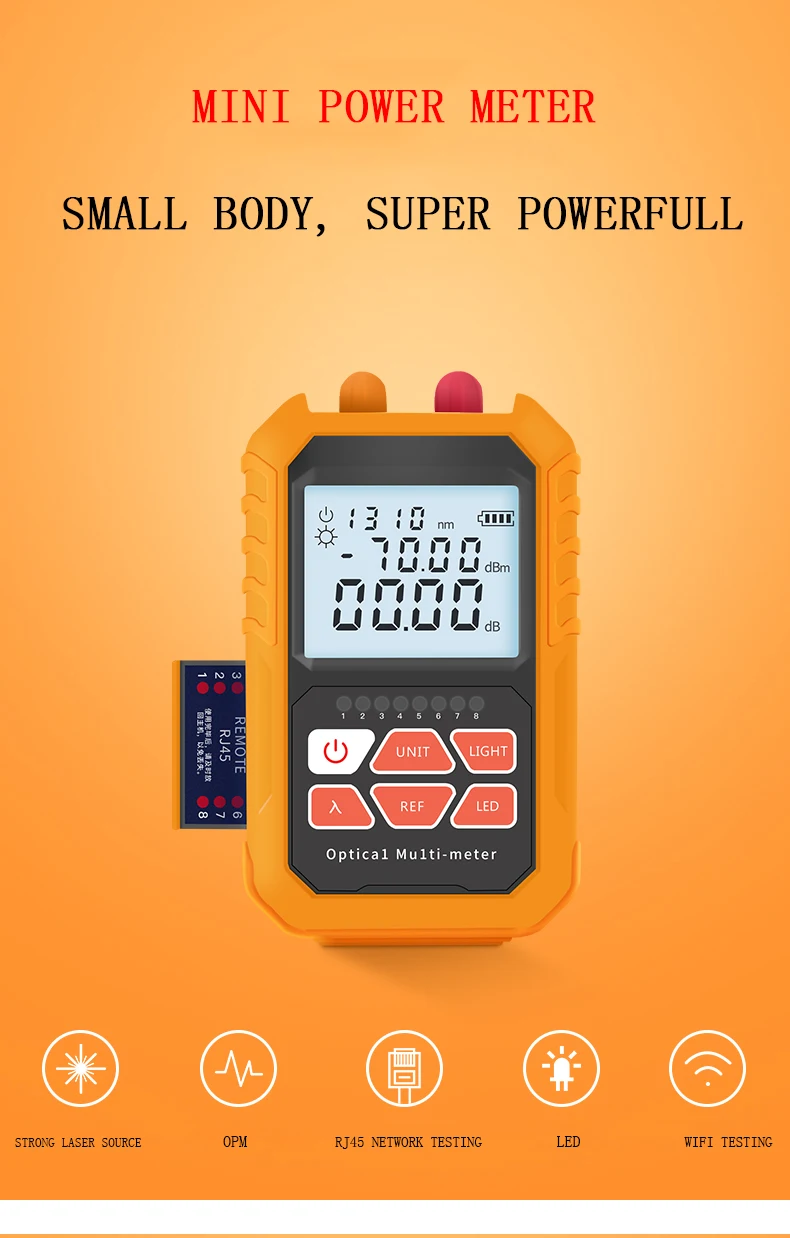 Mini Handhold Fiber Power Meter Optical Power Meter Exfo With 650nm Vfl