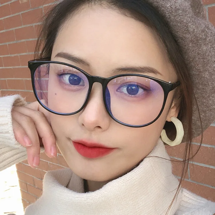 

ins korean style trend new big frame flat mirror anti blue light blocking reading glasses, Multi colors