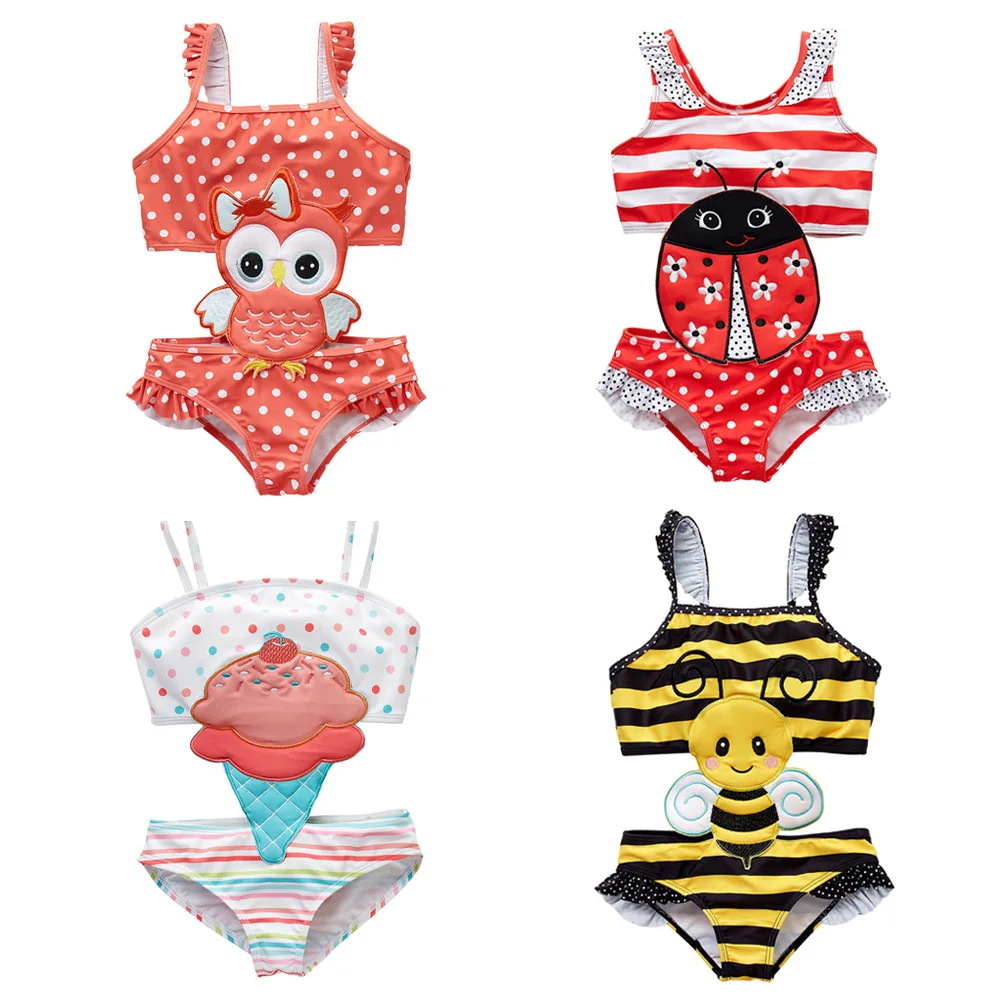 

Children Swimsuit Baby Girl Swimming Clothes Girls Cute Swim Suit Kids Bathing Swimwear, As shown