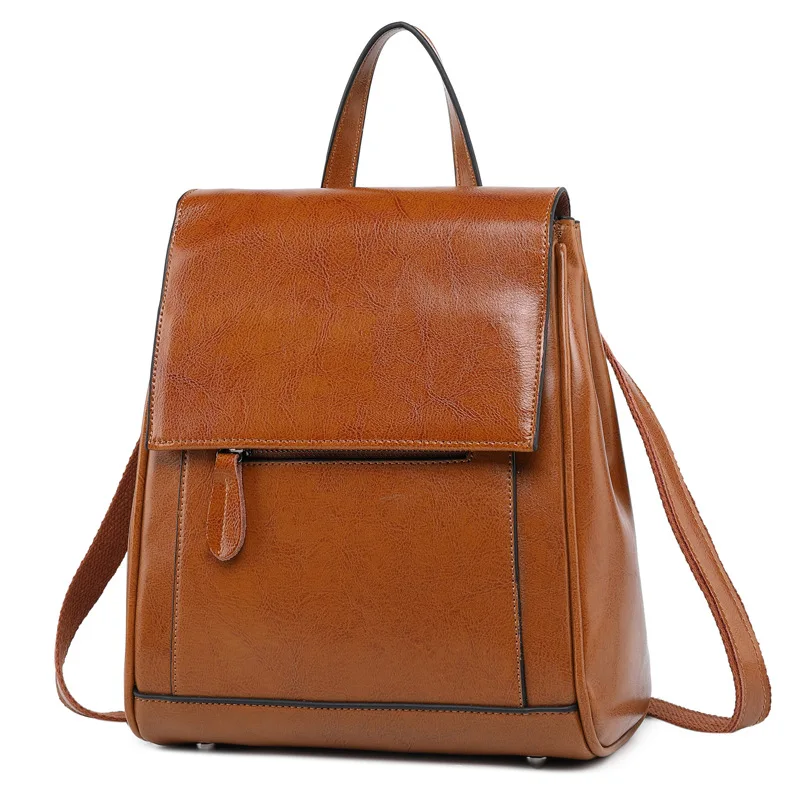 

EGL010 Guangzhou custom logo real leather womens back pack fashion backpack