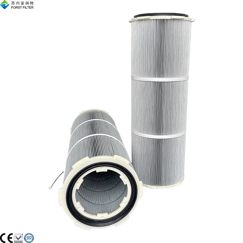 Cement Mixing Plant Mine Processing Dust Extractor 0.3 Micron Six Ears Quick Release Cartridge Filter Dust Removal Air Filter