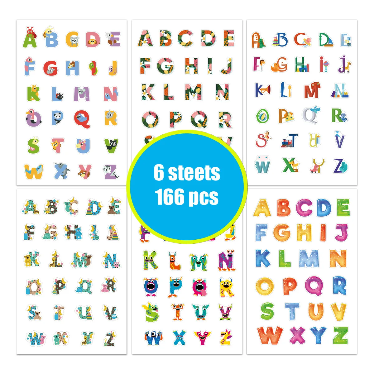 

High Quality cute Alphabet Stickers For Kids Letter stationery Stickers