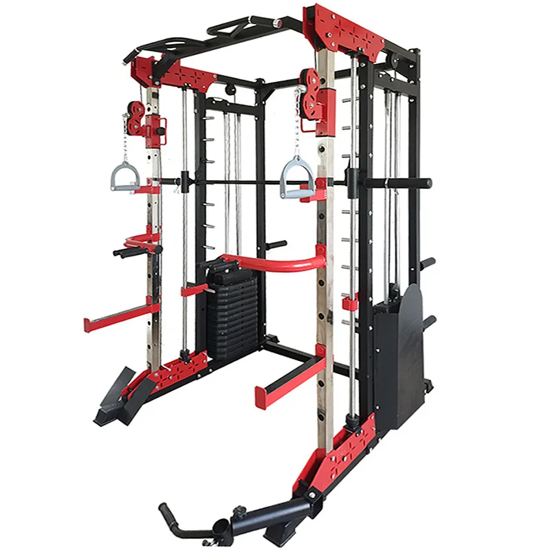 

squat rack multi functional trainer smith machine with clump weight