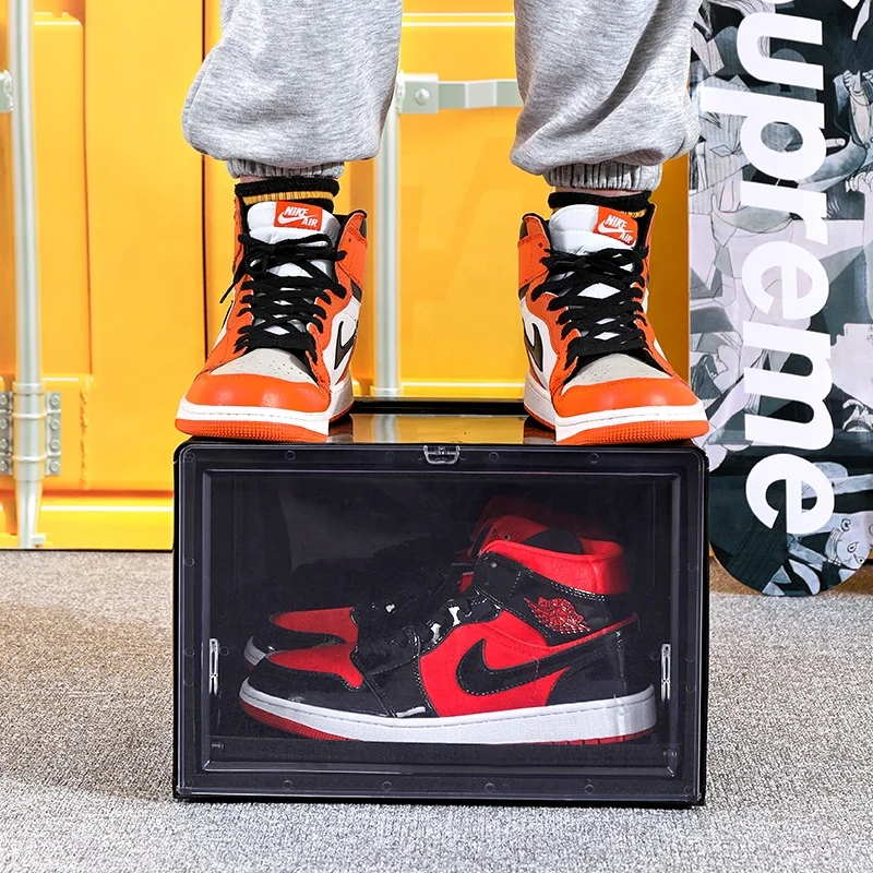 

Haixin Shoe Boxes Wholesale Customized Sliding Sneaker Storage Box Shoes, Transparent