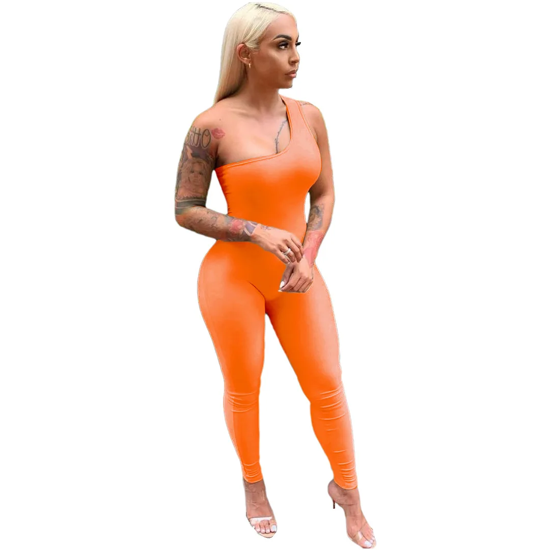 

Custom Jumpsuit One Shoulder One Piece Sexy Jumpsuit 2021