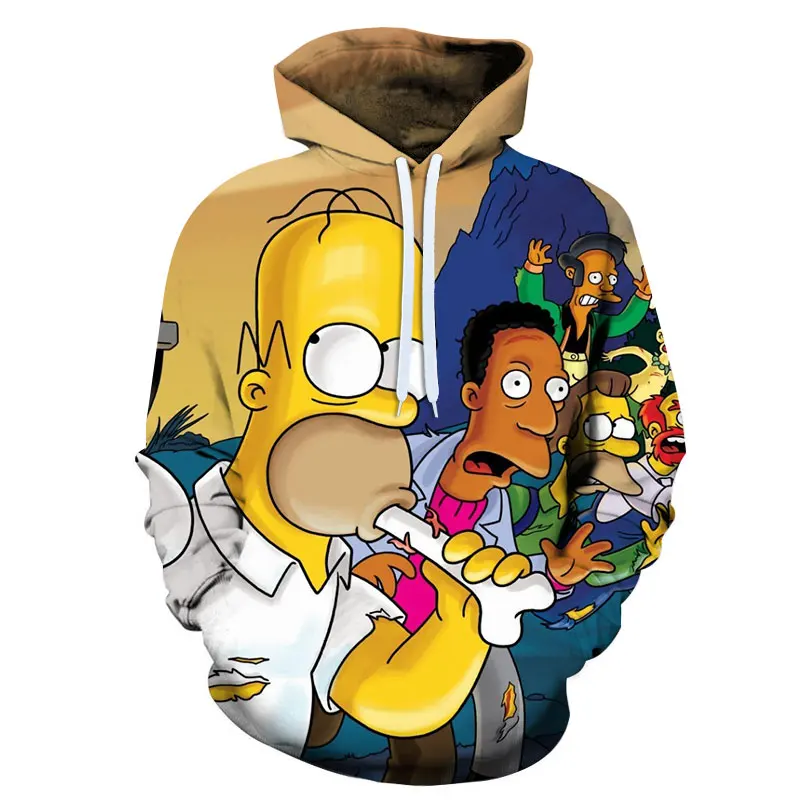 

Fun Simpsons cartoon designs 3D sublimation printed hoodie sweaters