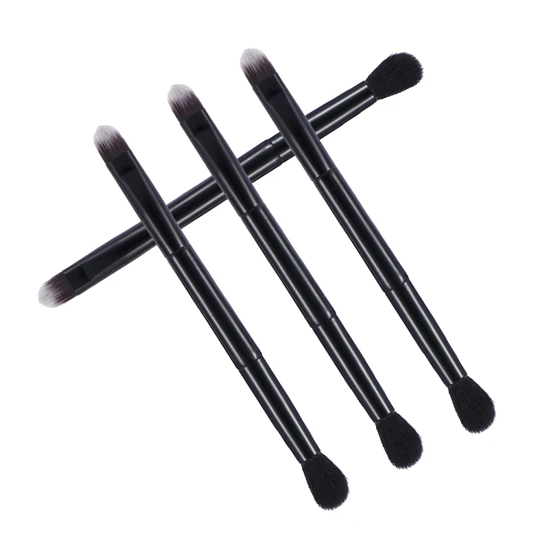 

CLIONE #801 private label double-ended fluffy eyeshadow makeup brush single flat eyeshadow blending firm eyeshadow shading brush, Black