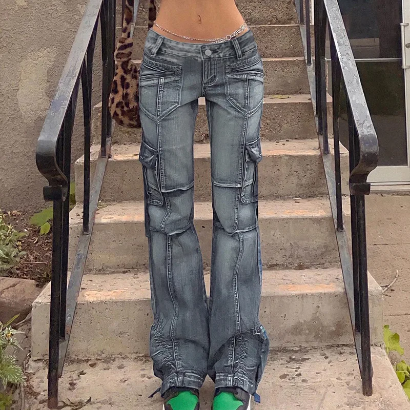 

High Waist Loose Comfortable Jeans For Women Wide Leg Pants Elastic Fashion Boyfriend Style Denim Pants Trousers Plus Size