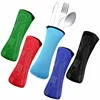 3Pcs/set Portable Stainless Steel fancy individual Cutlery Set flatware