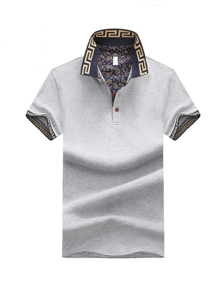 

Summer Retro Geometry Stripe Polo Shirt High-quality fashion quick-dry T-shirt, Picture shows