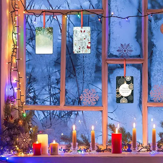 Christmas Sublimation MDF Ornaments DIY Hanging Ornaments Blanks for Decorations