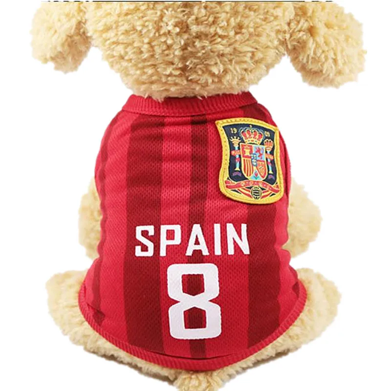 

Dog Clothes Mesh Back Football Basketball Pet World Cup Pet Clothing, 12 color