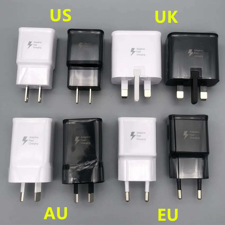 

Original High quality 9V-1.67A 5V 2A US/EU/AU/UK Plug Fast Charging Travel adapter Wall Fast Charger For Samsung S8 S9 S6 S10 S7