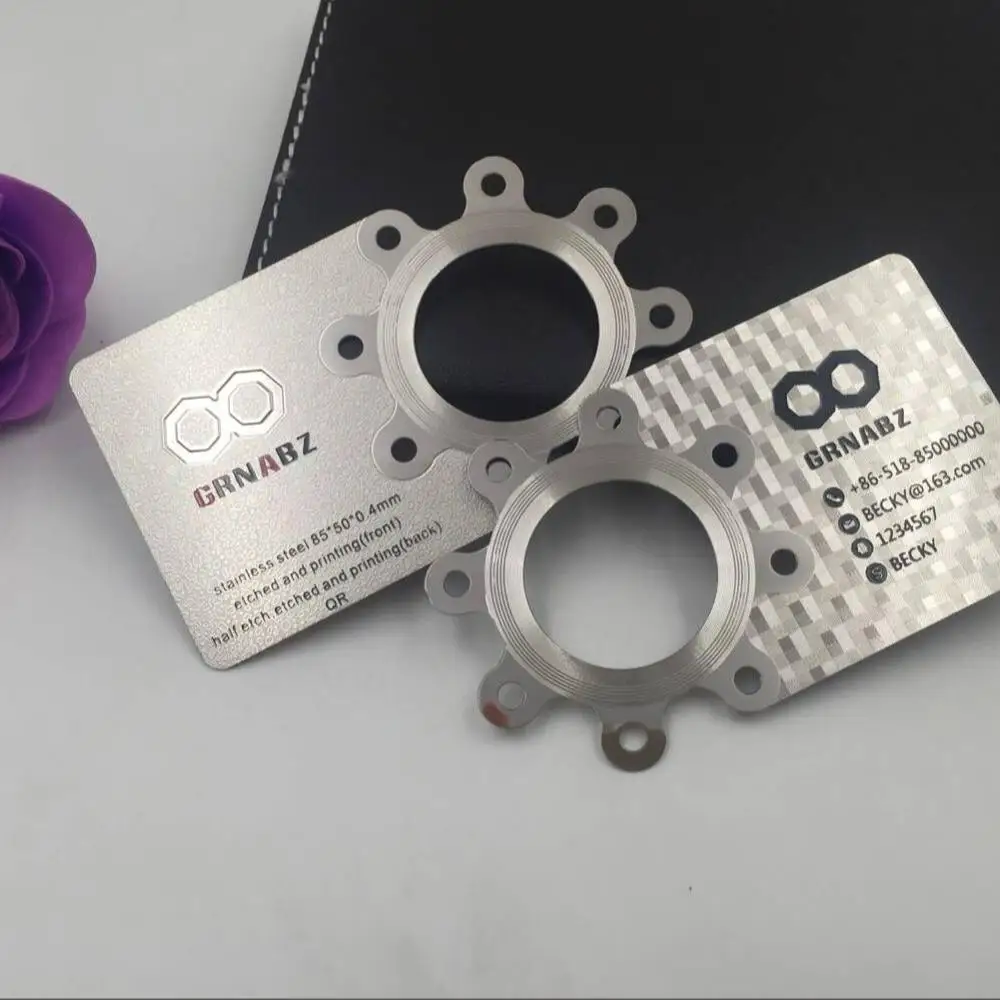 

DU custom business card metal bottle opener, Cmyk color or pantone color