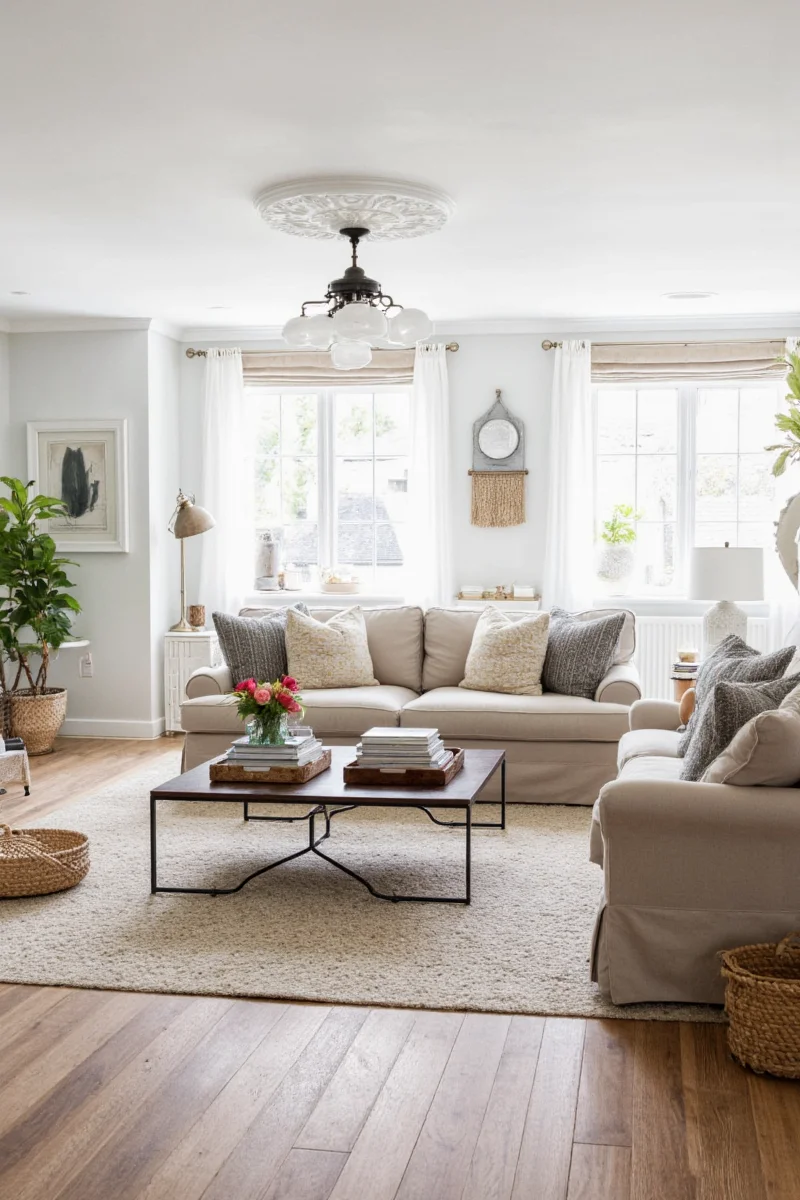Stylish family-friendly sectional sofa