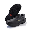 Wholesale CE Certificated Men Waterproof Non Slip Anti Vibration Steel Toe Cap Embossed Leather Safety Shoes Steel Toe Cap