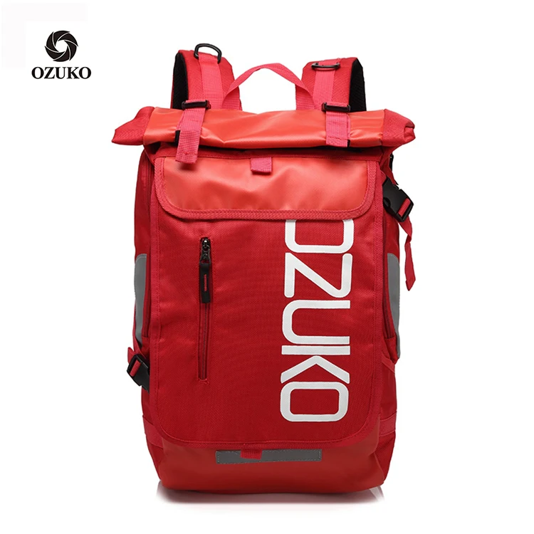 

Ozuko D8020 Product College Bag Outdoor Travel Girls School Light Weight Ziplock Bags Waterproof Laptop Bags Backpack Mens, Black ,blue,red,camo